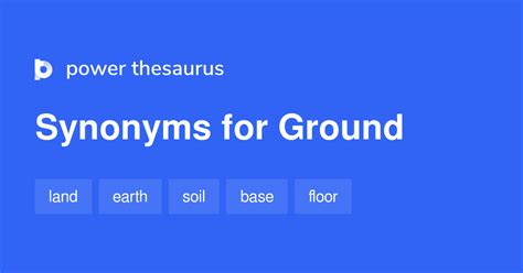 it is because. . Ground synonym
